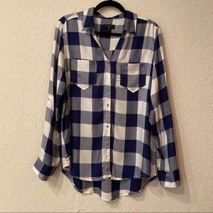 Tinsel | Blue Plaid Button Down Shirt
